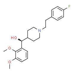 ChemSpider 2D Image | (S)-(2,3-Dimethoxyphenyl){1-[2-(4-fluorophenyl)ethyl]-4-piperidinyl}methanol | C22H28FNO3