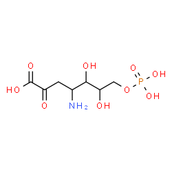 ChemSpider 2D Image | 4-Amino-5,6-dihydroxy-2-oxo-7-(phosphonooxy)heptanoic acid | C7H14NO9P