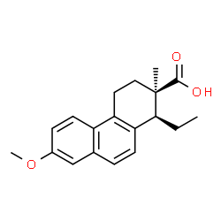 ChemSpider 2D Image | (1S,2R)-1-Ethyl-7-methoxy-2-methyl-1,2,3,4-tetrahydro-2-phenanthrenecarboxylic acid | C19H22O3