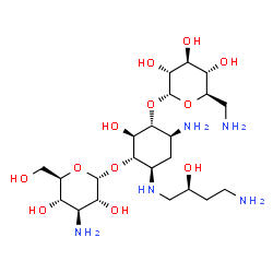 ChemSpider 2D Image | butikacin | C22H45N5O12