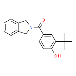 ChemSpider 2D Image | 2-tert-butyl-4-(1,3-dihydro-2H-isoindol-2-ylcarbonyl)phenol | C19H21NO2