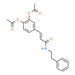 ChemSpider 2D Image | 4-{(1E)-3-Oxo-3-[(2-phenylethyl)amino]-1-propen-1-yl}-1,2-phenylene diacetate | C21H21NO5
