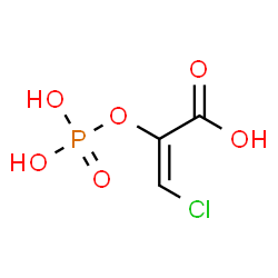 ChemSpider 2D Image | (2E)-3-Chloro-2-(phosphonooxy)acrylic acid | C3H4ClO6P