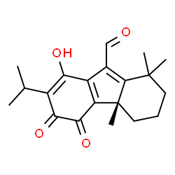ChemSpider 2D Image | (4aS)-8-Hydroxy-7-isopropyl-1,1,4a-trimethyl-5,6-dioxo-2,3,4,4a,5,6-hexahydro-1H-fluorene-9-carbaldehyde | C20H24O4