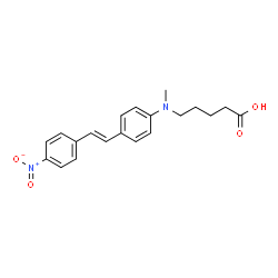 ChemSpider 2D Image | N-(trans-4'-nitro-4-stilbenyl)-N-methyl-5-aminopentanoic acid | C20H22N2O4