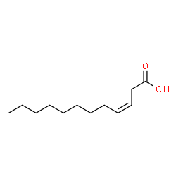 ChemSpider 2D Image | cis-3-dodecenoic acid | C12H22O2