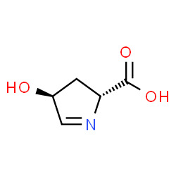 ChemSpider 2D Image | (3S,5R)-1-pyrroline-3-hydroxy-5-carboxylic acid | C5H7NO3