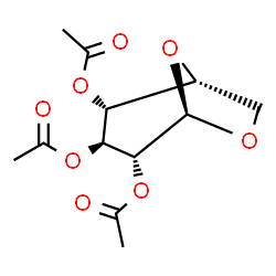 ChemSpider 2D Image | 1,6-Anhydro-2,3,4-tri-O-acetyl-b-glucopyranose | C12H16O8