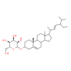 ChemSpider 2D Image | (8xi,9xi,13xi,14xi,17xi,20xi,22E,24xi)-Stigmasta-5,22-dien-3-yl beta-D-allopyranoside | C35H58O6