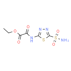 ChemSpider 2D Image | Ethyl oxo[(5-sulfamoyl-1,3,4-thiadiazol-2-yl)amino]acetate | C6H8N4O5S2