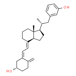 ChemSpider 2D Image | 3-(2-{4-[2-(5-HYDROXY-2-METHYLENE-CYCLOHEXYLIDENE)-ETHYLIDENE]-7A-METHYL-OCTAHYDRO-INDEN-1-YL}-PROPYL)-PHENOL | C28H38O2