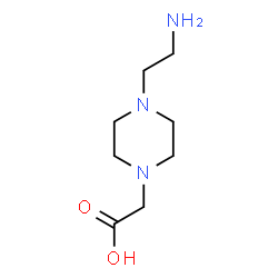 ChemSpider 2D Image | [4-(2-Aminoethyl)-1-piperazinyl]acetic acid | C8H17N3O2