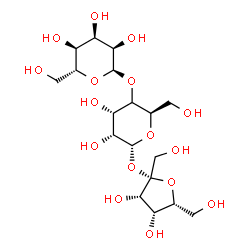 ChemSpider 2D Image | beta-D-Tagatofuranosyl alpha-D-allopyranosyl-(1->4)-(4xi)-alpha-D-ribo-hexopyranoside | C18H32O16