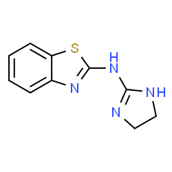 ChemSpider 2D Image | N-(4,5-Dihydro-1H-imidazol-2-yl)-1,3-benzothiazol-2-amine | C10H10N4S