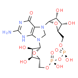 ChemSpider 2D Image | Cyclic Guanosine Diphosphate-Ribose | C15H23N5O14P2