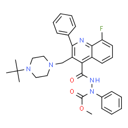 ChemSpider 2D Image | N',2-diphenylquinoline-4-carbohydrazide 8m | C33H36FN5O3