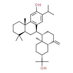 ChemSpider 2D Image | (7beta)-7-[(1S,4aS,6R,8aS)-6-(2-Hydroxy-2-propanyl)-8a-methyl-4-methylenedecahydro-1-naphthalenyl]abieta-8,11,13-trien-12-ol | C35H54O2