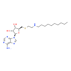 ChemSpider 2D Image | 5'-S-[2-(Decylamino)ethyl]-5'-thioadenosine | C22H38N6O3S