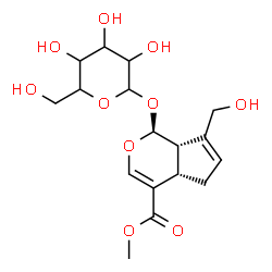 ChemSpider 2D Image | Methyl (1S,4aS,7aS)-1-(hexopyranosyloxy)-7-(hydroxymethyl)-1,4a,5,7a-tetrahydrocyclopenta[c]pyran-4-carboxylate | C17H24O10