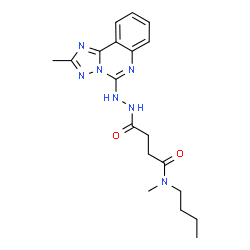 ChemSpider 2D Image | N-butyl-N-methyl-4-[(2-methyl-[1,2,4]triazolo[1,5-c]quinazolin-5-yl)hydrazo]-4-oxobutanamide | C19H25N7O2