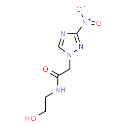 ChemSpider 2D Image | N-(2-Hydroxyethyl)-2-(3-nitro-1H-1,2,4-triazol-1-yl)acetamide | C6H9N5O4
