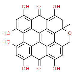 ChemSpider 2D Image | iso-pseudo-Hypericin | C30H16O9