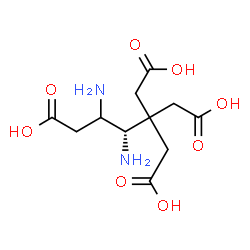 ChemSpider 2D Image | (4S)-4,5-Diamino-3,3-bis(carboxymethyl)heptanedioic acid | C11H18N2O8
