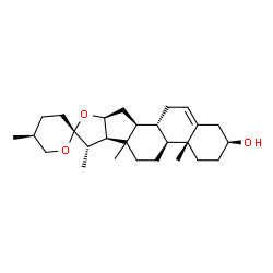 ChemSpider 2D Image | (3beta,25S)-Spirost-5-en-3-ol | C27H42O3