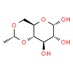 ChemSpider 2D Image | 4,6-O-[(1R)-Ethylidene]-alpha-D-glucopyranose | C8H14O6