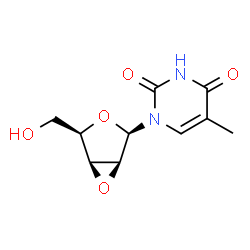 ChemSpider 2D Image | Thymine, 1-(2,3-anhydro-b-D-lyxofuranosyl)- | C10H12N2O5