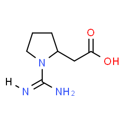 ChemSpider 2D Image | (1-Carbamimidoyl-2-pyrrolidinyl)acetic acid | C7H13N3O2
