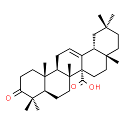 ChemSpider 2D Image | 3-Oxoolean-12-en-27-oic acid | C30H46O3