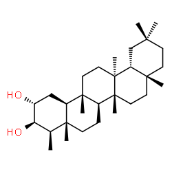 ChemSpider 2D Image | (2R,3R,4R,4aS,6aS,6bR,8aR,12aR,12bS,14aS,14bS)-4,4a,6b,8a,11,11,12b,14a-Octamethyldocosahydro-2,3-picenediol | C30H52O2
