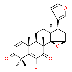 ChemSpider 2D Image | (13alpha,14beta,15beta,17alpha)-17-(3-Furyl)-6-hydroxy-4,4,8-trimethyl-14,15-epoxyandrosta-1,5-diene-3,7-dione | C26H30O5