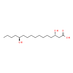 ChemSpider 2D Image | (3S,12S)-3,12-Dihydroxyhexadecanoic acid | C16H32O4