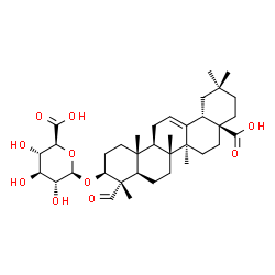 ChemSpider 2D Image | (3beta)-28-Hydroxy-23,28-dioxoolean-12-en-3-yl beta-D-glucopyranosiduronic acid | C36H54O10