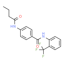 ChemSpider 2D Image | 4-(Butyrylamino)-N-[2-(trifluoromethyl)phenyl]benzamide | C18H17F3N2O2