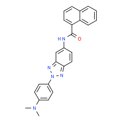 ChemSpider 2D Image | N-{2-[4-(Dimethylamino)phenyl]-2H-benzotriazol-5-yl}-1-naphthamide | C25H21N5O