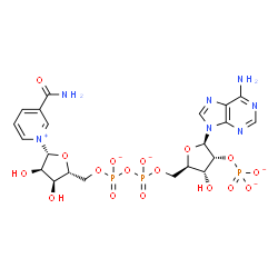 ChemSpider 2D Image | [(2R,3R,4R,5R)-2-(6-aminopurin-9-yl)-5-[[[[(2R,3S,4R,5R)-5-(3-carbamoylpyridin-1-ium-1-yl)-3,4-dihydroxy-tetrahydrofuran-2-yl]methoxy-oxido-phosphoryl]oxy-oxido-phosphoryl]oxymethyl]-4-hydroxy-tetrahydrofuran-3-yl] phosphate | C21H25N7O17P3