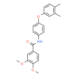 ChemSpider 2D Image | N-[4-(3,4-Dimethylphenoxy)phenyl]-3,4-dimethoxybenzamide | C23H23NO4