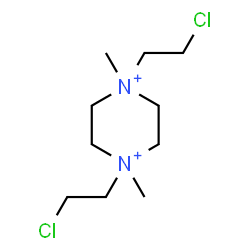 ChemSpider 2D Image | 1,4-Bis(2-chloroethyl)-1,4-dimethylpiperazinediium | C10H22Cl2N2