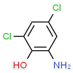 ChemSpider 2D Image | 2-Amino-4,6-dichlorophenol | C6H5Cl2NO