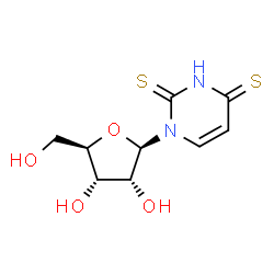 ChemSpider 2D Image | 1-(beta-D-Ribofuranosyl)-2,4(1H,3H)-pyrimidinedithione | C9H12N2O4S2