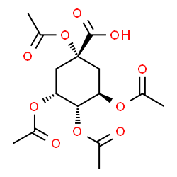 ChemSpider 2D Image | (1S,3R,4S,5R)-1,3,4,5-Tetraacetoxycyclohexanecarboxylic acid | C15H20O10