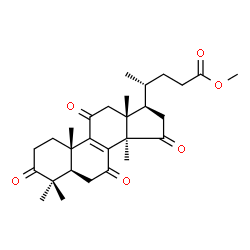 ChemSpider 2D Image | Methyl (5alpha)-4,4,14-trimethyl-3,7,11,15-tetraoxochol-8-en-24-oate | C28H38O6