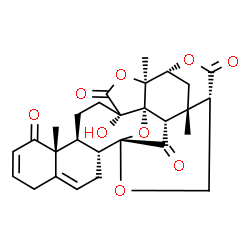 ChemSpider 2D Image | (1R,2S,5S,8S,9R,17R,18R,21S,24R,26S,27S)-5-Hydroxy-2,9,26-trimethyl-3,19,23,28-tetraoxaoctacyclo[16.9.1.1~18,27~.0~1,5~.0~2,24~.0~8,17~.0~9,14~.0~21,26~]nonacosa-11,14-diene-4,10,22,29-tetrone | C28H30O9