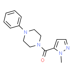 ChemSpider 2D Image | (1-Methyl-1H-pyrazol-5-yl)(4-phenyl-1-piperazinyl)methanone | C15H18N4O