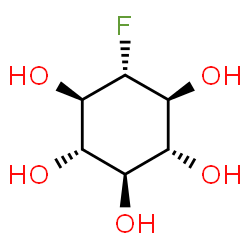 ChemSpider 2D Image | (1R,2S,3s,4R,5S,6r)-6-Fluoro-1,2,3,4,5-cyclohexanepentol | C6H11FO5