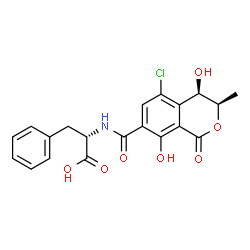 ChemSpider 2D Image | 4-Hydroxyochratoxin A | C20H18ClNO7