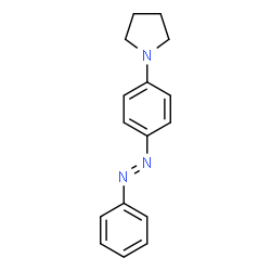 ChemSpider 2D Image | 1-[4-(2-Phenyldiazenyl)phenyl]pyrrolidine | C16H17N3